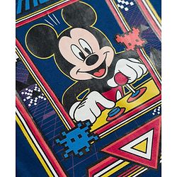 Babyhug Disney Single Jersey Knit Half Sleeves T-Shirt With Front & Back Mickey Mouse Graphics - Navy Blue