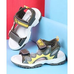 Cute Walk by Babyhug Velcro Closure Sandals - Black