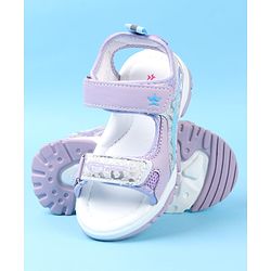 Cute Walk by Babyhug Velcro Closure Sandals with Glitter Print - Pink