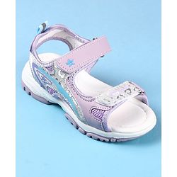 Cute Walk by Babyhug Velcro Closure Sandals with Glitter Print - Pink