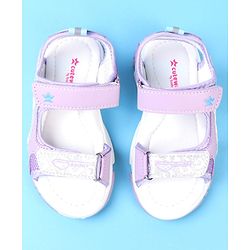 Cute Walk by Babyhug Velcro Closure Sandals with Glitter Print - Pink
