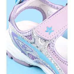Cute Walk by Babyhug Velcro Closure Sandals with Glitter Print - Pink