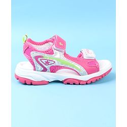 Cute Walk by Babyhug Velcro Closure Sandals with Glitter Print - Pink