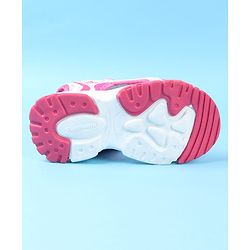 Cute Walk by Babyhug Velcro Closure Sandals with Glitter Print - Pink