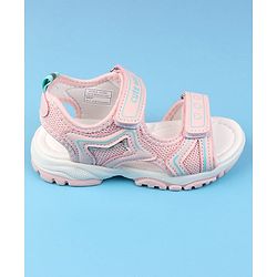 Cute Walk by Babyhug Velcro Closure Solid Colour Sandals - Pink