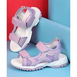 Cute Walk by Babyhug Velcro Closure Solid Colour Sandals - Pink
