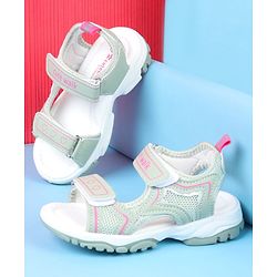 Cute Walk by Babyhug Velcro Closure Solid Colour Sandals - Pink