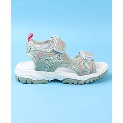 Cute Walk by Babyhug Velcro Closure Solid Colour Sandals - Pink