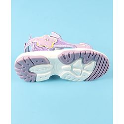 Cute Walk by Babyhug Velcro Closure Sandals with Floral Applique - Peach