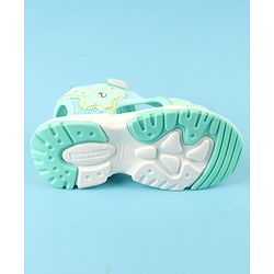 Cute Walk by Babyhug Velcro Closure Sandals with Floral Applique - Peach
