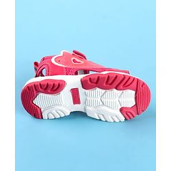 Cute Walk by Babyhug Velcro Closure Sandals with Fashion Print - Fuchsia