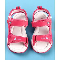 Cute Walk by Babyhug Velcro Closure Sandals with Fashion Print - Fuchsia