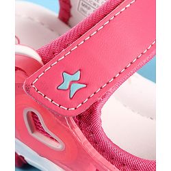 Cute Walk by Babyhug Velcro Closure Sandals with Fashion Print - Fuchsia