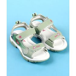 Cute Walk by Babyhug Velcro Closure Sandals with Fashion Print - Fuchsia
