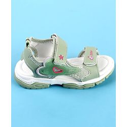 Cute Walk by Babyhug Velcro Closure Sandals with Fashion Print - Fuchsia