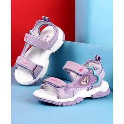 Cute Walk by Babyhug Velcro Closure Sandals with Fashion Print - Fuchsia