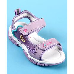 Cute Walk by Babyhug Velcro Closure Sandals with Fashion Print - Fuchsia