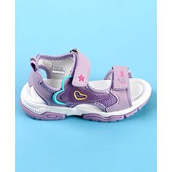 Cute Walk by Babyhug Velcro Closure Sandals with Fashion Print - Fuchsia