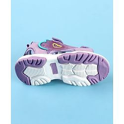 Cute Walk by Babyhug Velcro Closure Sandals with Fashion Print - Fuchsia