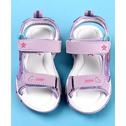 Cute Walk by Babyhug Velcro Closure Sandals with Fashion Print - Fuchsia