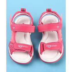 Cute Walk by Babyhug Velcro Closure Sandals with Sport Print - Fuchsia
