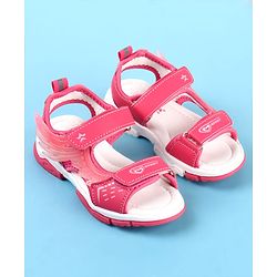 Cute Walk by Babyhug Velcro Closure Sandals with Sport Print - Fuchsia