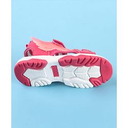 Cute Walk by Babyhug Velcro Closure Sandals with Sport Print - Fuchsia