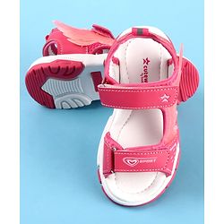 Cute Walk by Babyhug Velcro Closure Sandals with Sport Print - Fuchsia