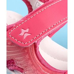 Cute Walk by Babyhug Velcro Closure Sandals with Sport Print - Fuchsia