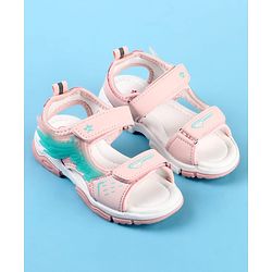 Cute Walk by Babyhug Velcro Closure Sandals with Sport Print - Fuchsia
