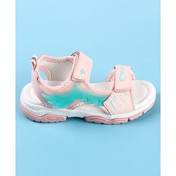 Cute Walk by Babyhug Velcro Closure Sandals with Sport Print - Fuchsia
