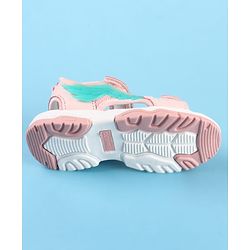 Cute Walk by Babyhug Velcro Closure Sandals with Sport Print - Fuchsia