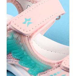Cute Walk by Babyhug Velcro Closure Sandals with Sport Print - Fuchsia