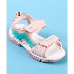 Cute Walk by Babyhug Velcro Closure Sandals with Sport Print - Fuchsia