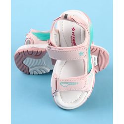 Cute Walk by Babyhug Velcro Closure Sandals with Sport Print - Fuchsia