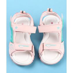Cute Walk by Babyhug Velcro Closure Sandals with Sport Print - Fuchsia