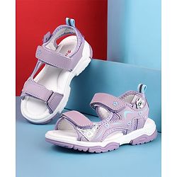 Cute Walk by Babyhug Velcro Closure Sandals with Floral Applique - Pink