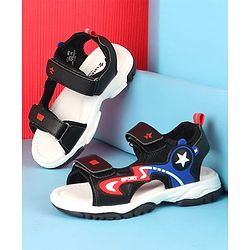 Cute Walk by Babyhug Velcro Closure Sandals with Applique - Black