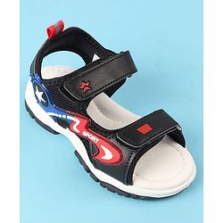 Cute Walk by Babyhug Velcro Closure Sandals with Applique - Black
