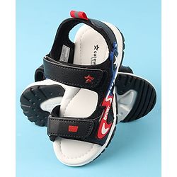 Cute Walk by Babyhug Velcro Closure Sandals with Applique - Black