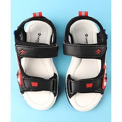 Cute Walk by Babyhug Velcro Closure Sandals with Applique - Black