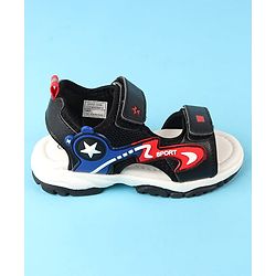 Cute Walk by Babyhug Velcro Closure Sandals with Applique - Black