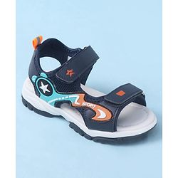 Cute Walk by Babyhug Velcro Closure Sandals with Applique - Black