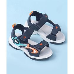 Cute Walk by Babyhug Velcro Closure Sandals with Applique - Black