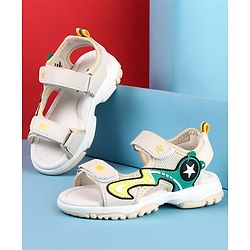 Cute Walk by Babyhug Velcro Closure Sandals with Applique - Black