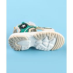 Cute Walk by Babyhug Velcro Closure Sandals with Applique - Black