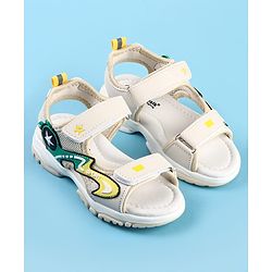 Cute Walk by Babyhug Velcro Closure Sandals with Applique - Black