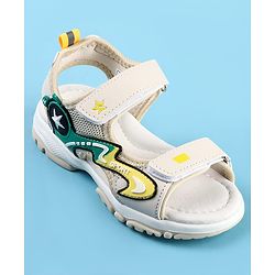 Cute Walk by Babyhug Velcro Closure Sandals with Applique - Black