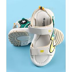 Cute Walk by Babyhug Velcro Closure Sandals with Applique - Black