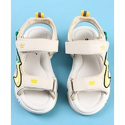 Cute Walk by Babyhug Velcro Closure Sandals with Applique - Black